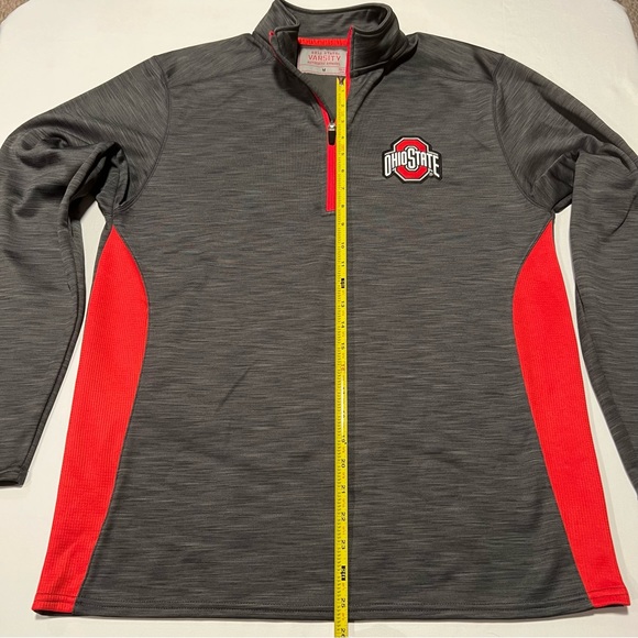 OHIO STATE varsity authentic apparel long sleeve grey zip up shirt size M - Picture 5 of 9